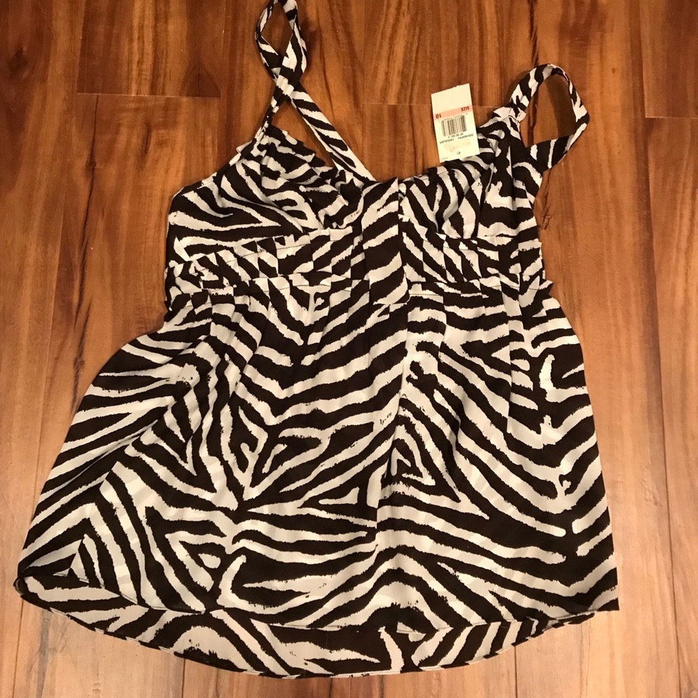 Brand new Michael Kors zebra tank